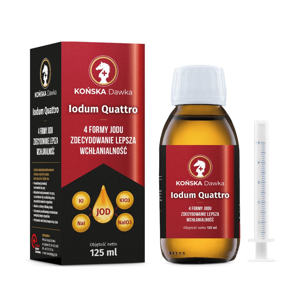 Iodum Quattro 125 ml – 4 formy jodu Końska Dawka