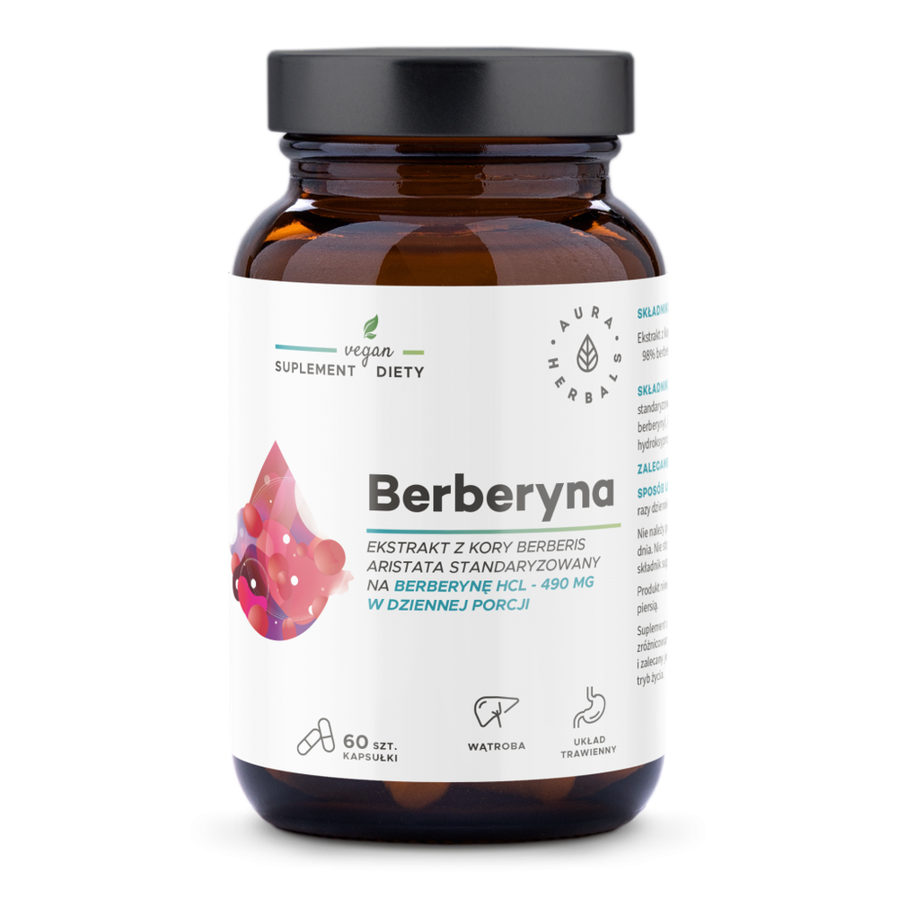 Aura Herbals Berberyna 490 mg 60 kapsułek
